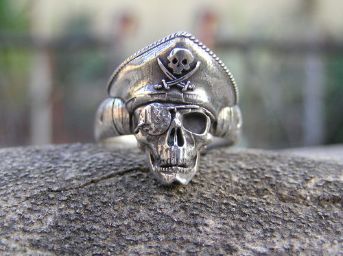 Small Pirate Skull Ring