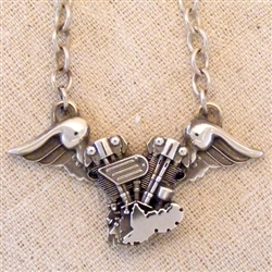 Knucklehead with Wings Pendant