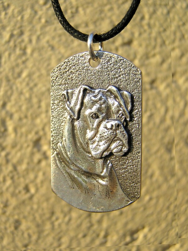 Boxer Dogtag Pendant