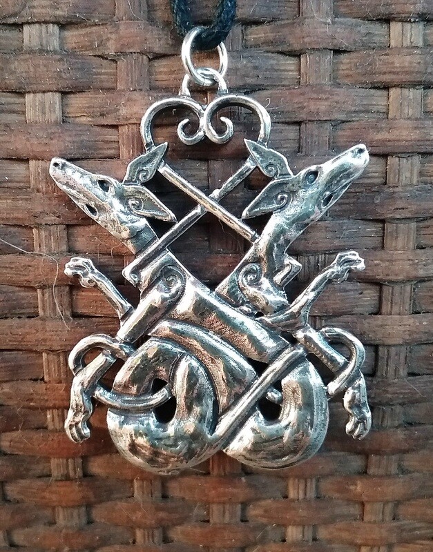 Celtic Two Podenco Pendant