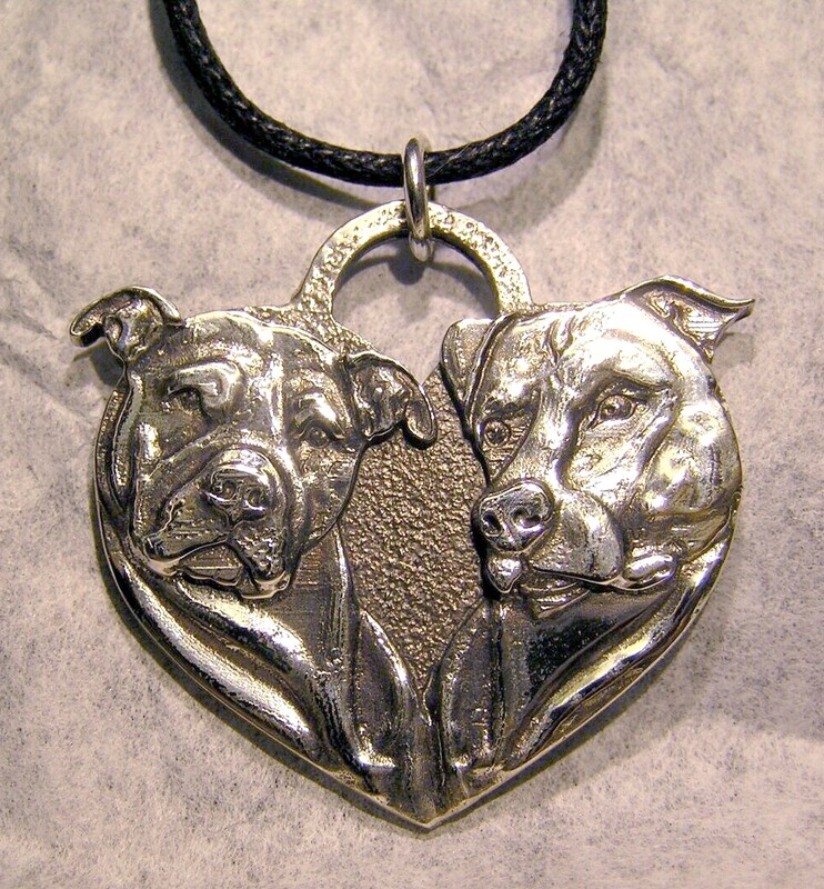 Bull Terrier Heart Charm