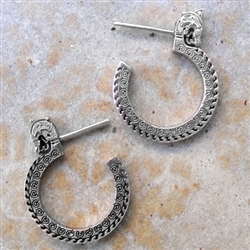 Viking Horse Hoop Earrings