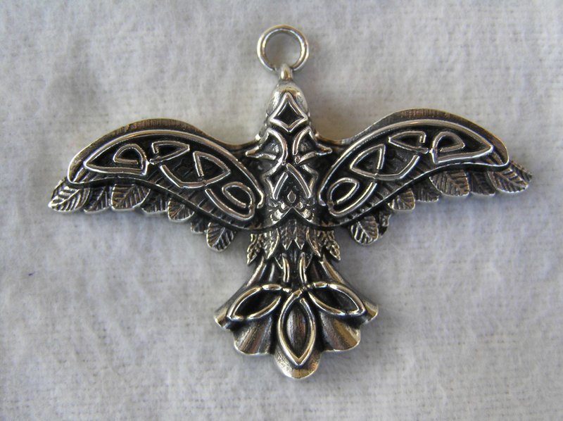 Celtic Raven Pendant