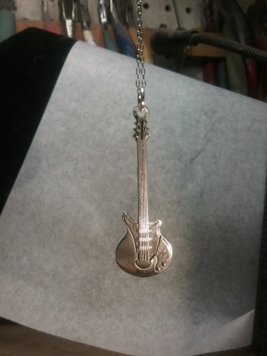 Brian May's "Red Special" Guitar Pendant, Small, Vertical