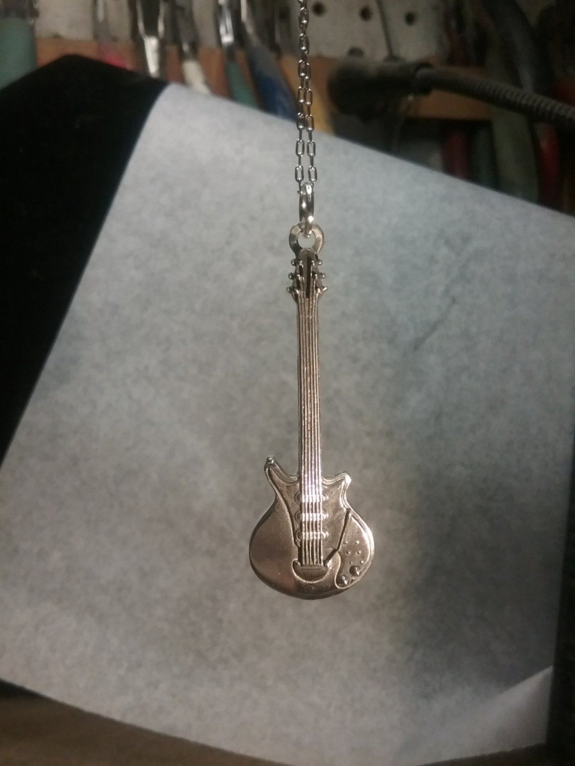 Brian May's "Red Special" Guitar Pendant, Large, Vertical