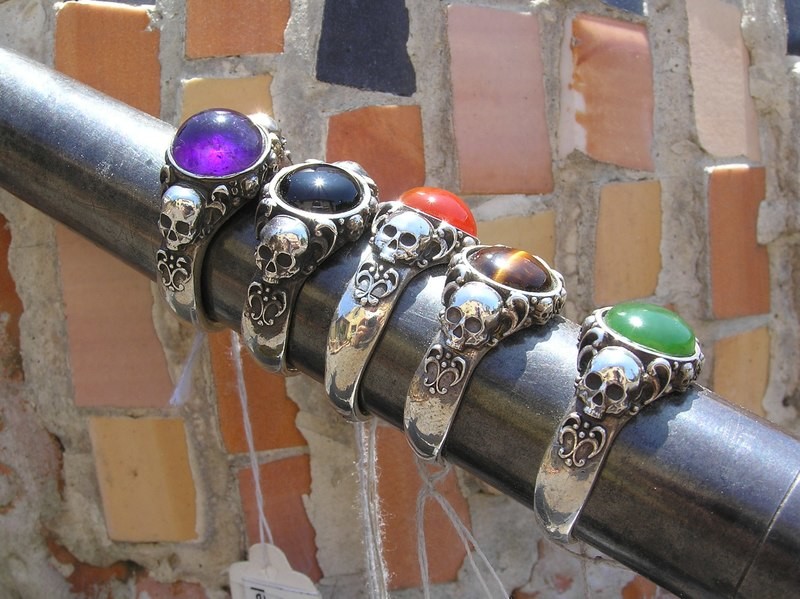 Skull Bezel Ring