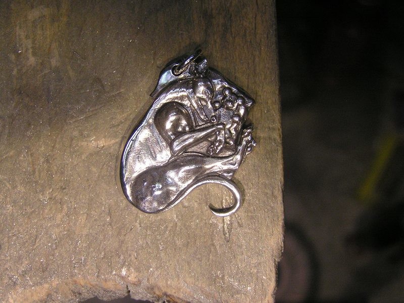 Sleeping Hound with Stuffy Pendant