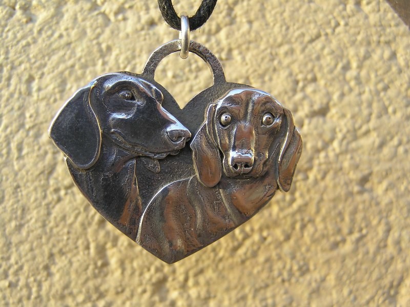 Dachshund Heart Pendant