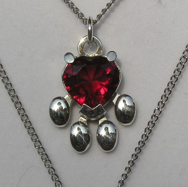 Heart Paw Pendant, Large