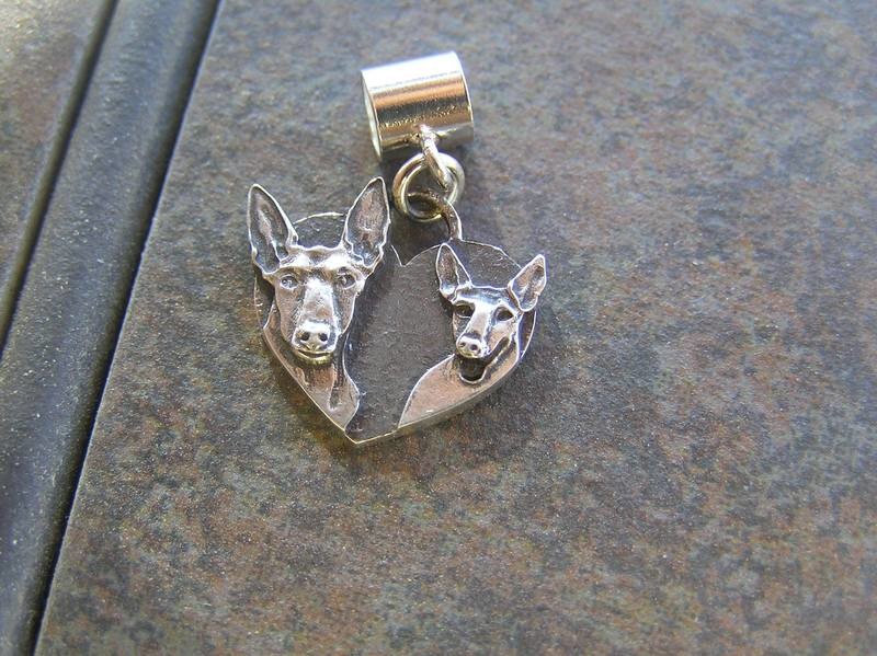 Podenco Heart Charm #1