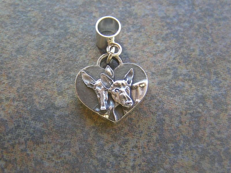 Podenco Heart Charm #2