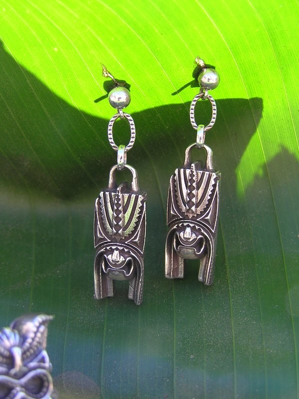 Puea, the Hawaiian God of Darkness  Earrings