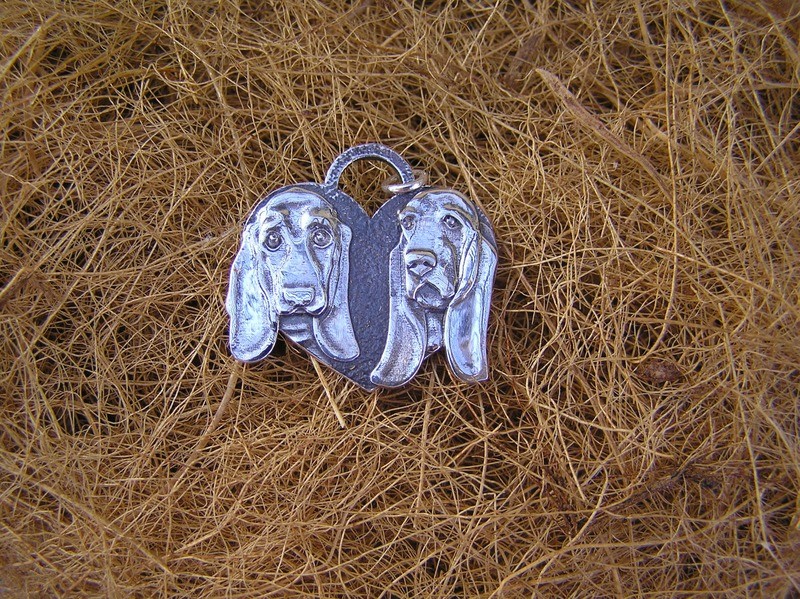 Basset Hound Heart Charm