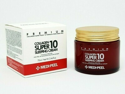 Омолаживающий ночной крем для лица с коллагеном MEDI-PEEL Collagen Super10 Sleeping Cream, 70 мл