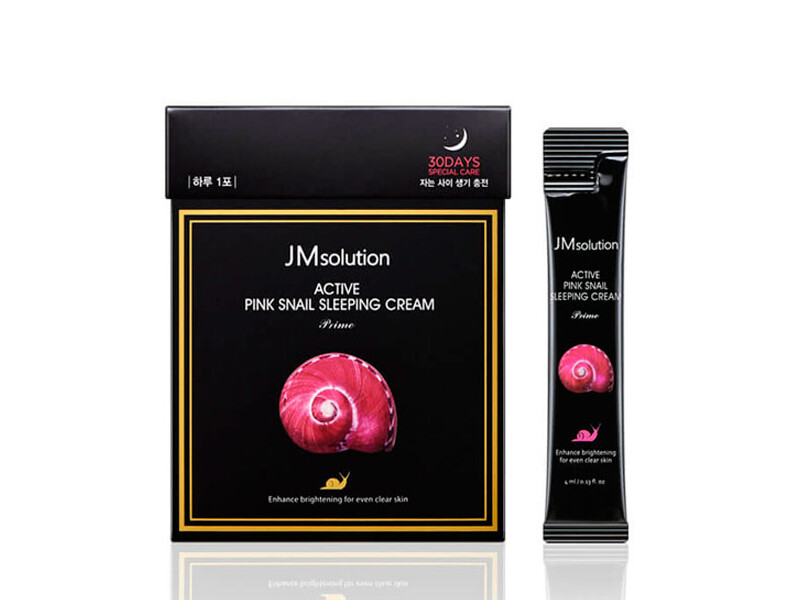 Ночная маска с розовой улиткой JMsolution Pink Snail Sleeping cream, 4 ml