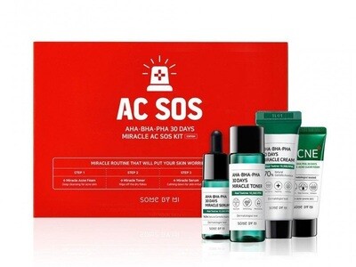 Набор для проблемной кожи с кислотами Some By Mi AHA-BHA-PHA 30 Days Miracle Starter Kit Edition, 4 средства
