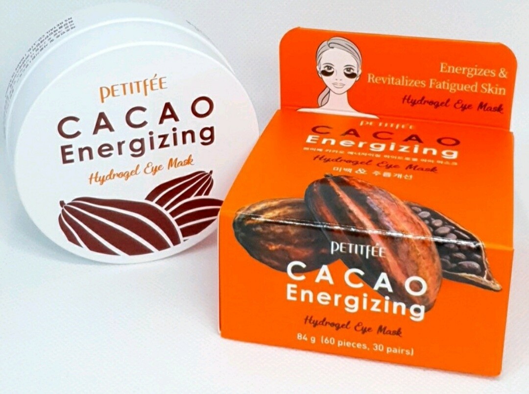 Тонизирующие гидрогелевые патчи с какао Petitfee Cacao Energizing Hydrogel Eye Patch, 60 шт