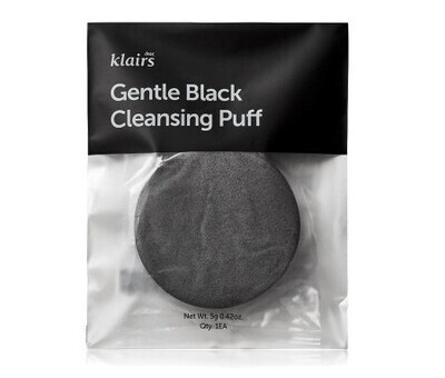 Спонж для умывания Dear, Klairs Gentle Black Cleansing Puff