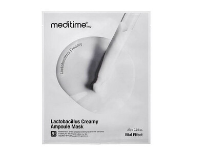Тканевая маска с лактобактериями и арбутином Meditime Lactobacillus Creamy Ampoule Mask, 27 мл