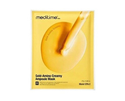 Тканевая маска с аминокислотами Meditime Gold-Amino Creamy Ampoule Mask, 27 мл