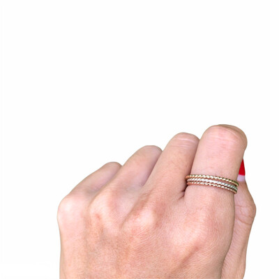Simple Band Cable Stack Ring Stacker Stacking Stackable