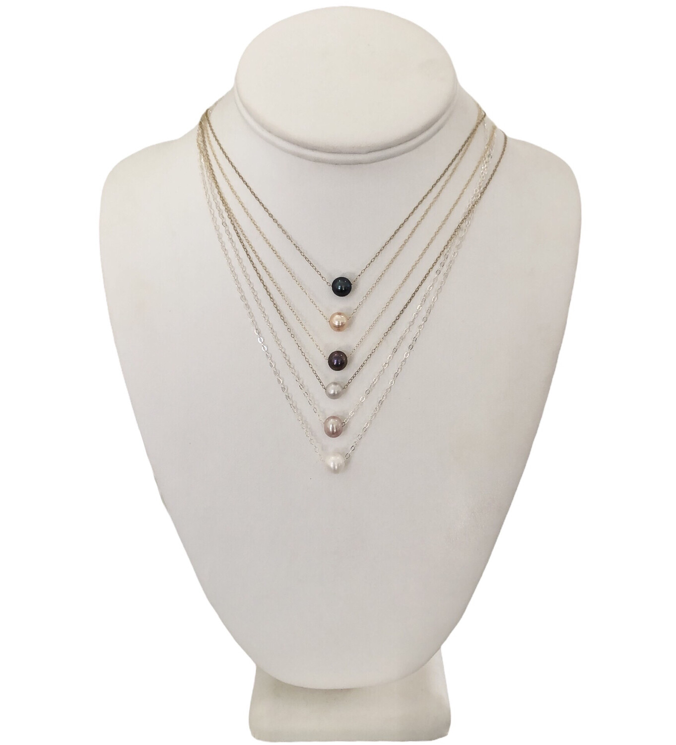 Freshwater Pearl Floater Necklace Floating