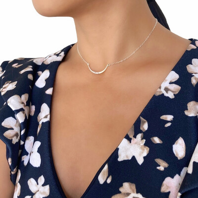 Moon Necklace Choker Mahina Sterling Silver