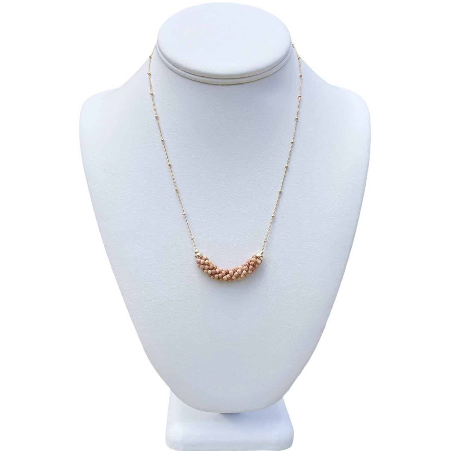 Custom 14K Gold Neutral Kahelelani Shells Poe Poe Necklace