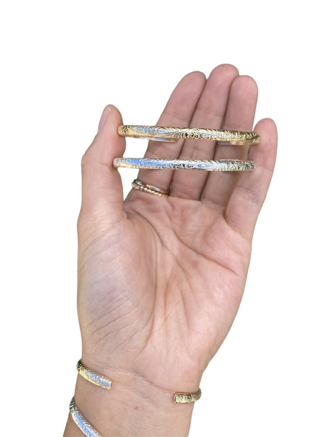 Hawaiian Heirloom Cuff Bracelet Hawaii Sterling Silver or Gold Filled