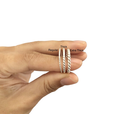 Simple Band Cable Stack Ring Thick or extra thick Stacker Stacking Stackable