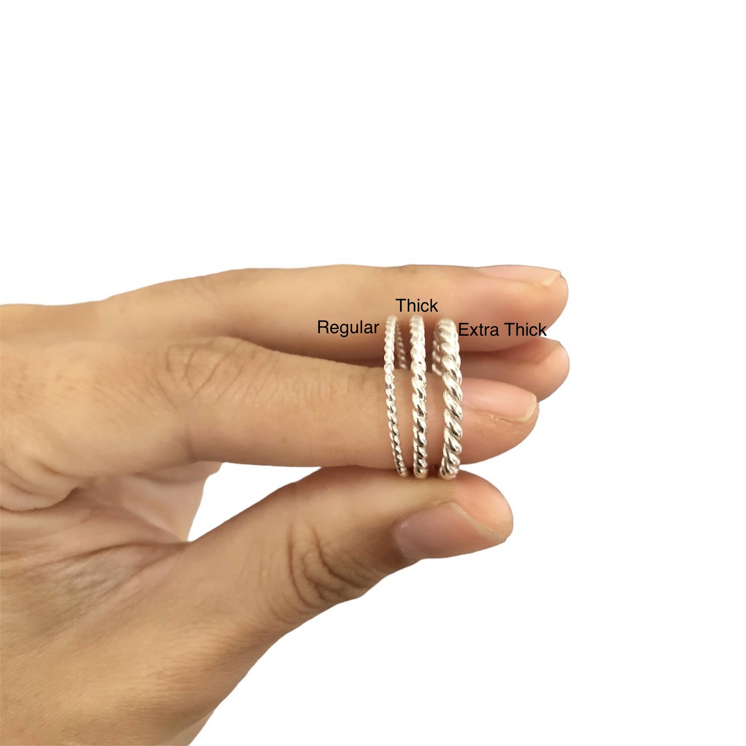 Simple Band Cable Stack Ring Thick or extra thick Stacker Stacking Stackable