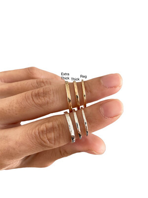 Simple Band Stack Ring Thick or extra thick Stacker Stacking Stackable