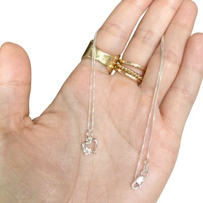 Plumeria Heart Necklace Flower Hawaii Kauai Hawaiian Sterling Silver Charm Pendant