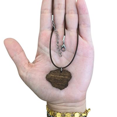 Kauai Wood Pendant Necklace Oahu Maui Big Island Hawaii Washington