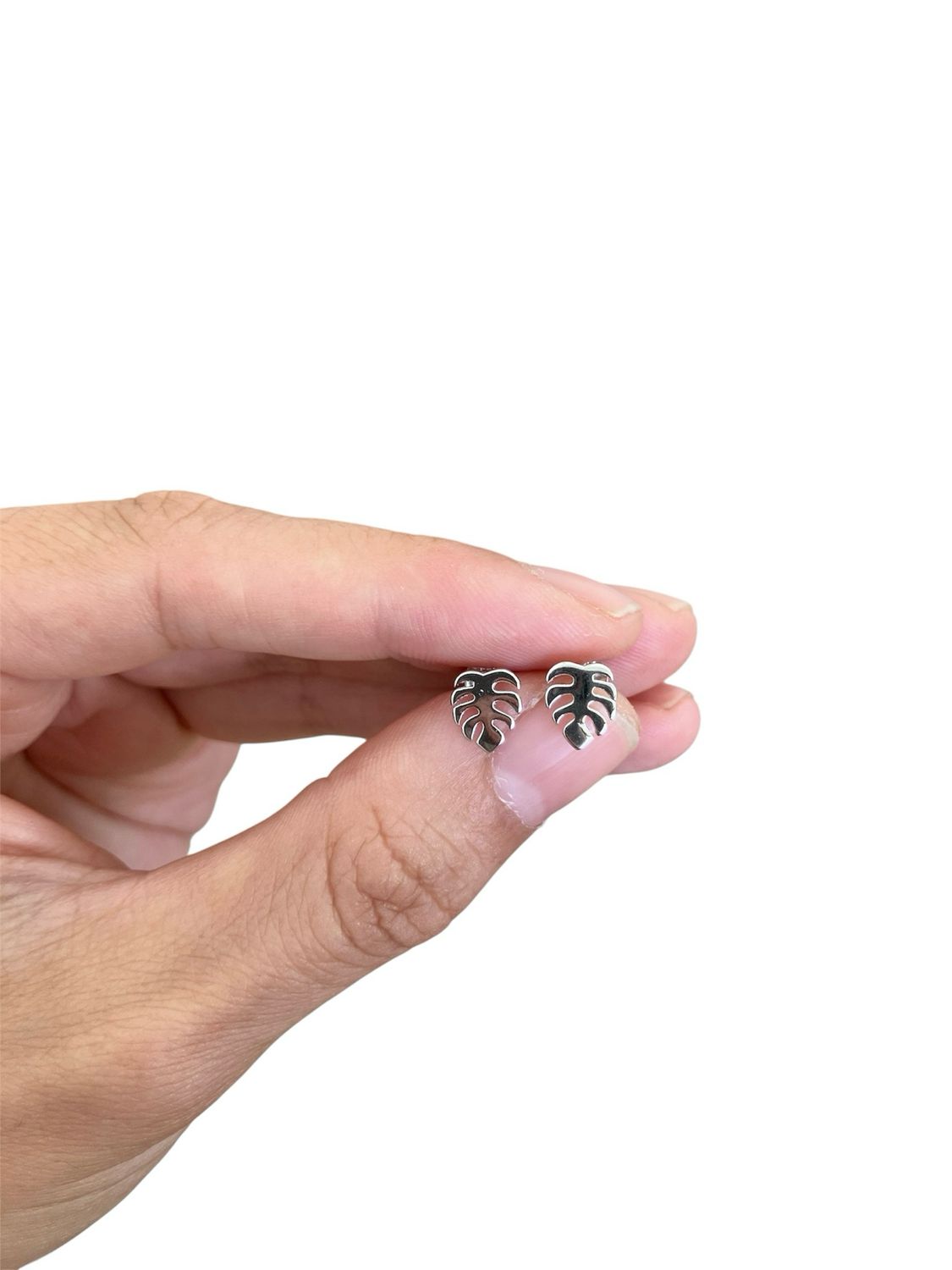 Monstera Earrings Studs Hawaii Leaf