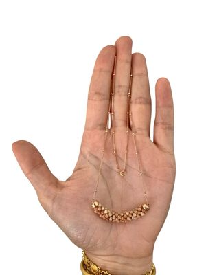 14K Rose Gold Kahelelani Shell Necklace Poe Poe Neutral Color