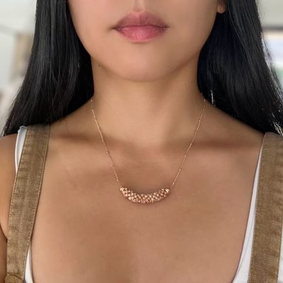 14K Rose Gold Kahelelani Shell Necklace Poe Poe Neutral Color