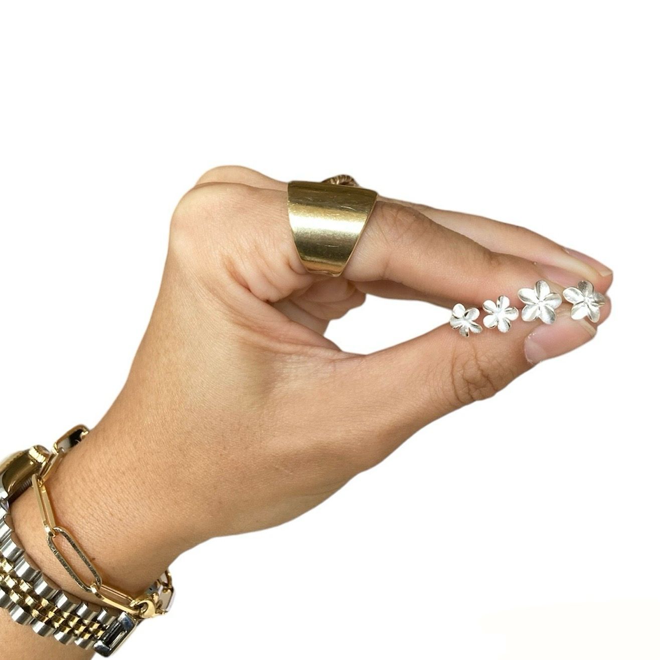 Plumeria Earrings Studs Hawaii Flower