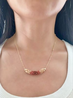 Rare 14K Yellow Gold Kahelelani Shell Necklace Poe Poe Ombré Color