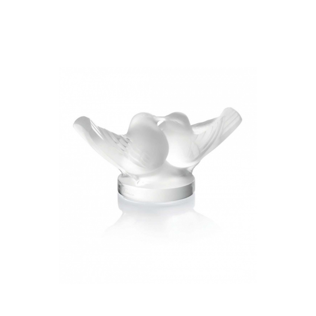 LALIQUE CACHET 2 COLOMBES CLEAR