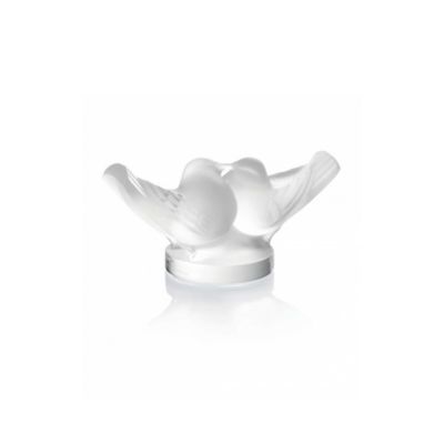 LALIQUE CACHET 2 COLOMBES CLEAR