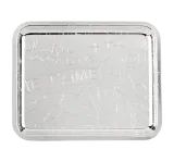 Graffiti - Bandeja rectangular plateada - 8 X 6 pulgadas