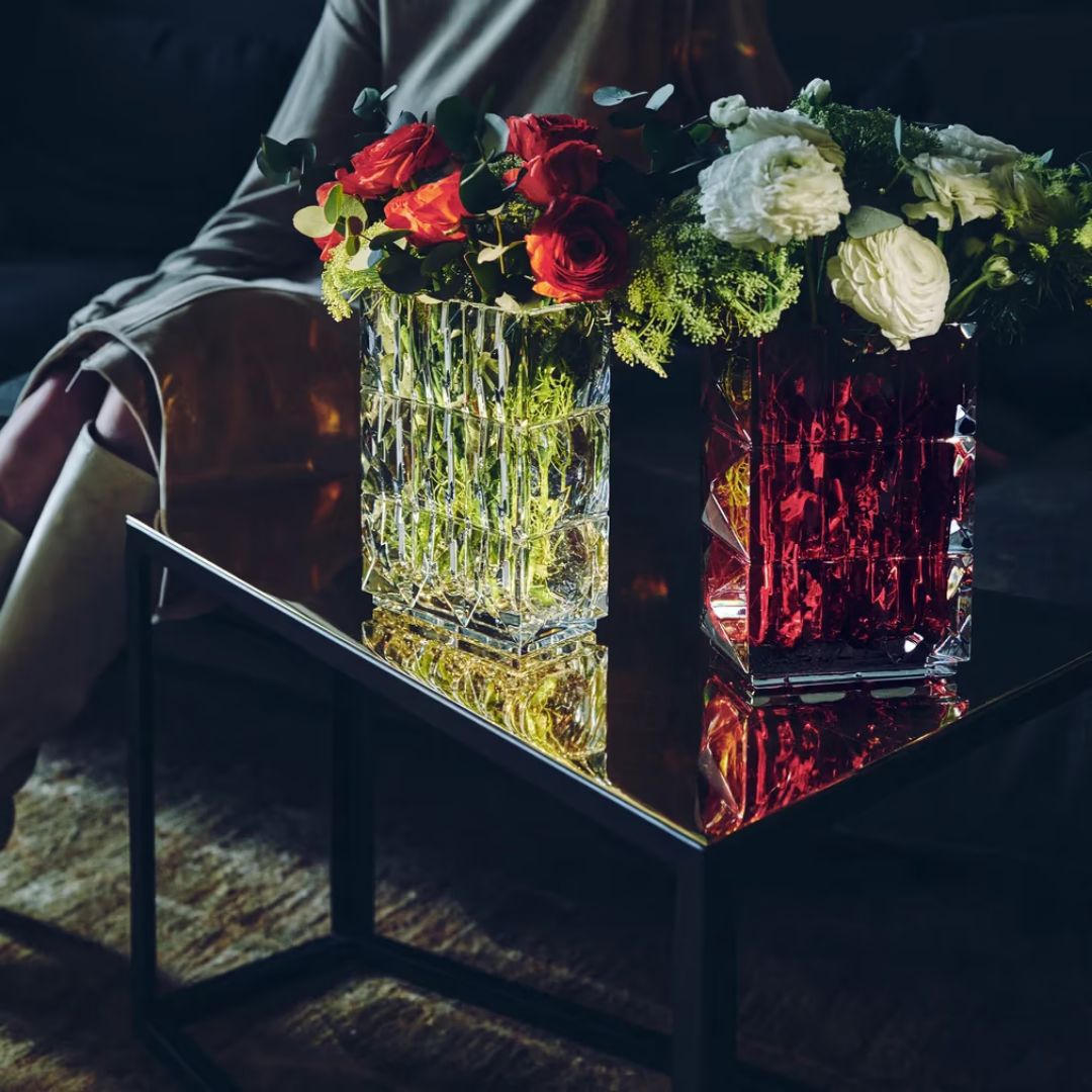 BACCARAT LOUXOR RECTANGULAR VASE CLEAR