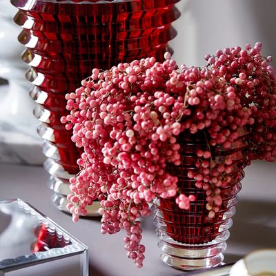 BACCARAT EYE OVAL VASE S RED