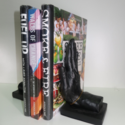 HANDS -BOOK HOLDER BLACK RESIN