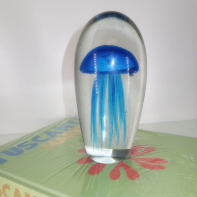 PAPERWEIGHT JELLYFISH BLUE