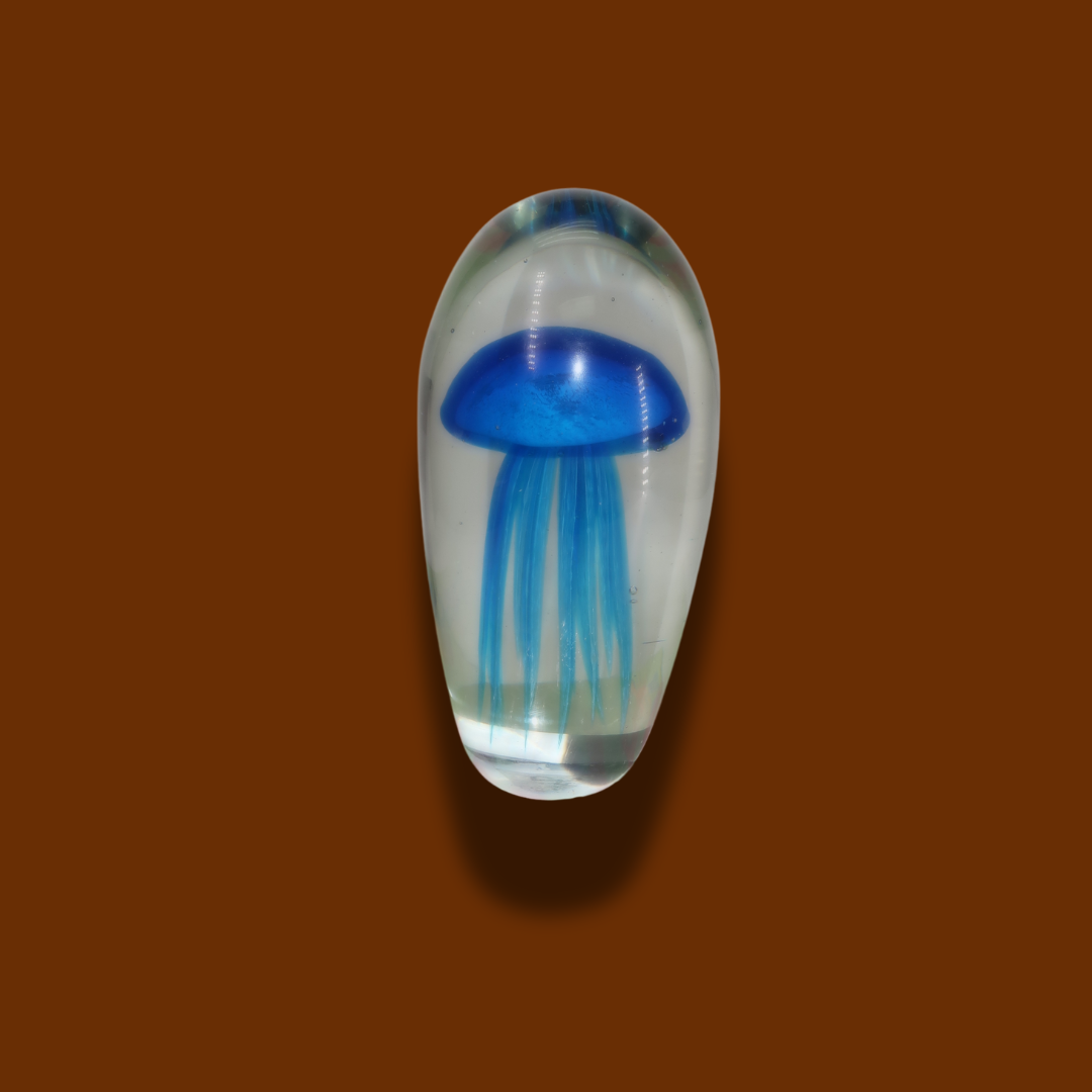PAPERWEIGHT JELLYFISH BLUE