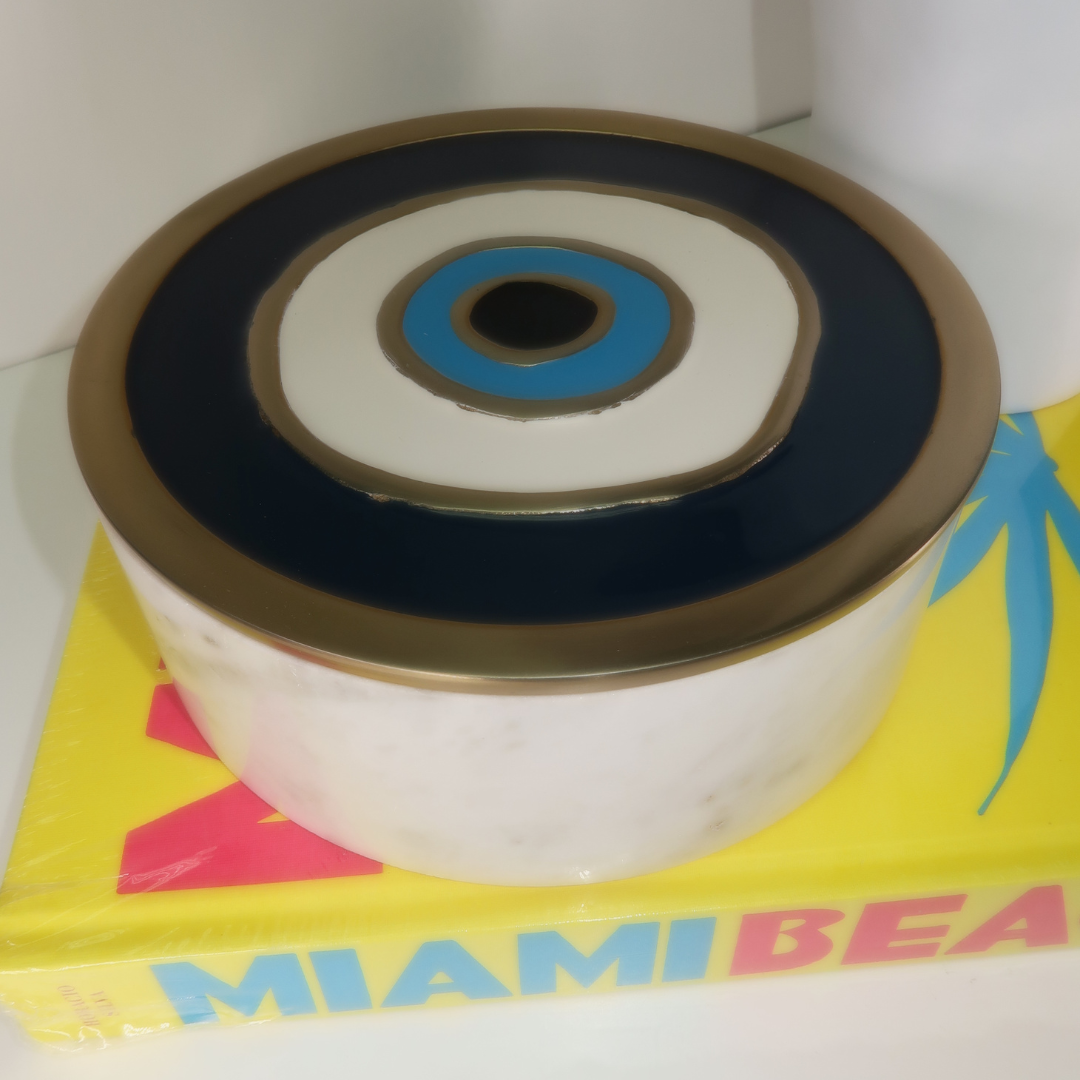 MARBLE BOX WITH CERAMIC TOP EYE