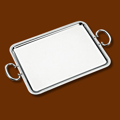 ALBI -SILVER PLATED RECTANGULAR TRAY WITH HANDLES
