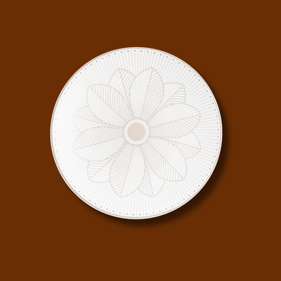 MALMAISON IMPERIALE -PORCELAIN BREAD PLATE PLATINUM FINISH